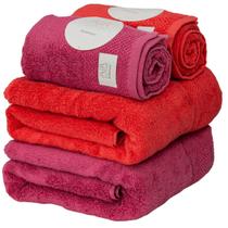 Kit 4 Toalhas Buddemeyer Hannah Intense Air Rosa 1969 - Vermelho 1982 (2 Banho/ 2 Rosto)