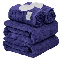 Kit 4 Toalhas Buddemeyer Hannah Intense Air Roxo 2 banho e 2 rosto