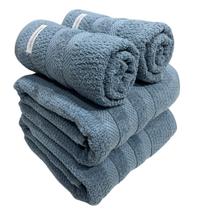 Kit 4 Toalhas Buddemeyer Vanilla Extra Soft Azul 2 banho e 2 rosto