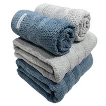 Kit 4 Toalhas Buddemeyer Vanilla Extra Soft Azul e Cinza 2 banho e 2 rosto