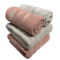 Kit 4 Toalhas Buddemeyer Vanilla Extra Soft Bege e Rosa 2 banho e 2 rosto