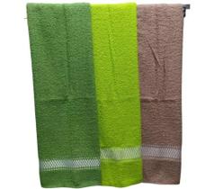 Kit 4 toalhas de algodão para banho clássico com detalhes resistente