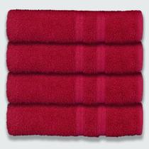 Kit 4 Toalhas De Banho 430g-m² Grande Super Grossa 80x150cm Itália Soft Cereja.