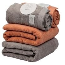 Kit 4 Toalhas de Banho Buddemeyer Dual Air Cinza Goiaba