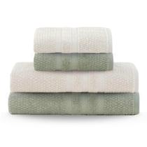 Kit 4 Toalhas De Banho Corpo E Rosto 100% Algodão Vanilla Extra Soft Buddemeyer