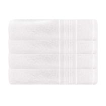 Kit 4 Toalhas De Banho Extra Macia Algodão 130x68 Appel Cor:Branco
