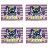 Kit 4 Toalhas de mão para Lancheira Infantil do Stitch com Toque Aveludado 40x28cm Lepper