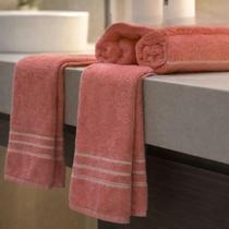 Kit 4 Toalhas de Rosto Algodão Macias Alta Absorção Uso Diário Rosa