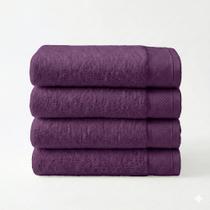 Kit 4 Toalhas De Rosto Confort Algodão 500 G/m2 Macia