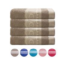 Kit 4 Toalhas De Rosto Mystic Camesa Barra Trabalhada 50X80