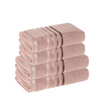 Kit 4 Toalhas Karsten Lumina 2 Banho 2 Rosto Cor:Rosa - 60221Tamanho:70x140