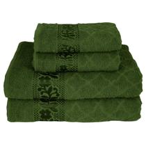 Kit 4 Toalhas Luxo Flabom 2 Banho + 2 Rosto 100% Algodão Premium Alta Absorção e Toque Aveludado Flabom Têxtil