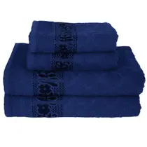 Kit 4 Toalhas Luxo Flabom 2 Banho + 2 Rosto 100% Algodão Premium Alta Absorção e Toque Aveludado Flabom Têxtil