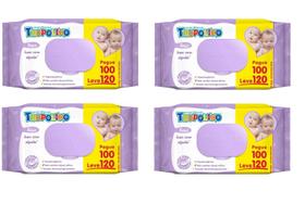 Kit 4 Toalhas Umedecidas Tropolino 120 Unidades - Hygieline Kit 4 Toalhas Umedecidas Tropolino 120 Unidades - Hygieline