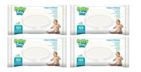 Kit 4 Toalhinha Umedecida Petty Baby 100 Unidades - Eurofral