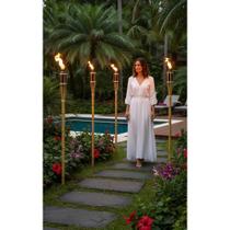 Kit 4 Tochas Bambu P/ Festa - Decoração Tropical e Luz Kit 4 Tochas Bambu P/ Festa - Decoração Tropical e Luz