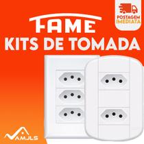 Kit 4 Tomada e Interruptores 10A/20A Modernos Fame