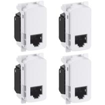 Kit 4 Tomada Rj45 Branca Cat5e Lcs2 Zeffia 680158 Legrand