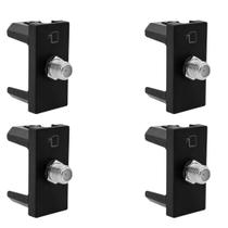 Kit 4 Tomadas Antena Tv - Conector F Pial Plus+ Preto 615030pt Kit 4 Tomadas Antena Tv - Conector F Pial Plus+ Preto 615030pt