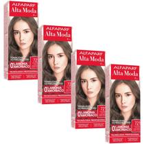 Kit 4 Tonalizante Alfaparf Alta Moda 721 Louro Médio Irisé Cinza Kit 4 Tonalizante Alfaparf Alta Moda 721 Louro Médio Irisé Cinza