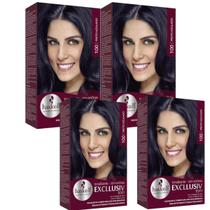 Kit 4 TONALIZANTE HASKELL 100 PRETO AZULADO Kit 4 TONALIZANTE HASKELL 100 PRETO AZULADO