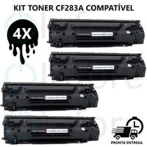 Kit 4 Toner CF283A 83A Compatível M125A M201 M225 M226 M202 M127FN M127FW - PREMIUM