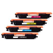 Kit 4 Toner Colorido Compatível com CE310A CE311A CE312A CE313A 126A CP1025 CP1025NW CP1020