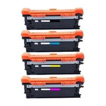 Kit 4 Toner Compativel 504a Ce250a Ce251a Ce252a Ce253a Cp3525 Cm3530 Black 5.000 Copias E Color 7.000 Copias