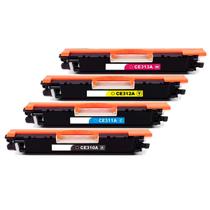 Kit 4 Toner Compatível com CE310A CE311A CE312A CE313A 126A CP1025 CP1025NW CP1020
