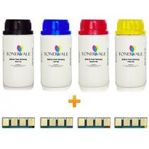 Kit 4 Toner Refil + 4 Chip Toner TankFull Para Samsung CLP-325 CLX-3185N CLP-325W CLX-3185FW CLX-3185 CLP-320 - CLT-407