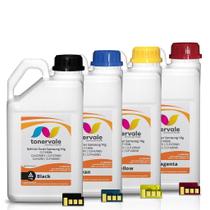 Kit 4 Toner Refil + 4 Chip Toner TankFull Para Samsung CLX-6250FX CLP-670 CLX-6220 CLP-620ND - CLT-508L CMYK de 1kg