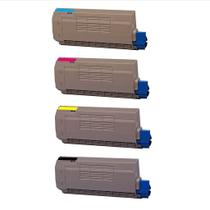 Kit 4 Toner Tankfull Para okidata C830n C830 C830dn C810 - 44059112 111 110 109 CMYK