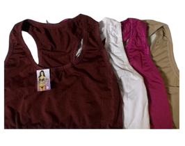 Kit 4 Top Academia Fitness Sem Bojo Tamanhos G Vinho Branco Bege E Rosa