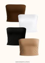 Kit 4 Top Faixa Feminino Suplex Premium Tamanho Único