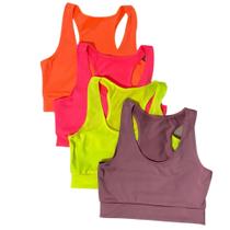 Kit 4 Top Nadador Suplex Liso Academia Fitness Kit 4 Top Nadador Suplex Liso Academia Fitness