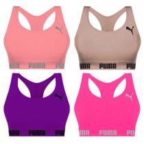 Kit 4 Tops Puma Nadador Sem Costura Feminino Kit 4 Tops Puma Nadador Sem Costura Feminino