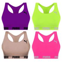 Kit 4 Tops Puma Nadador Sem Costura Feminino