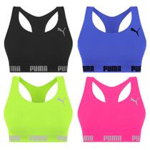Kit 4 Tops Puma Nadador Sem Costura Feminino
