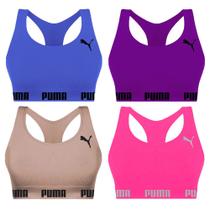 Kit 4 Tops Puma Nadador Sem Costura Feminino Kit 4 Tops Puma Nadador Sem Costura Feminino