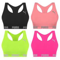 Kit 4 Tops Puma Nadador Sem Costura Feminino