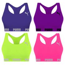 Kit 4 Tops Puma Nadador Sem Costura Feminino