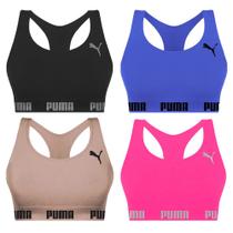Kit 4 Tops Puma Nadador Sem Costura Feminino Kit 4 Tops Puma Nadador Sem Costura Feminino