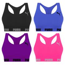 Kit 4 Tops Puma Nadador Sem Costura Feminino