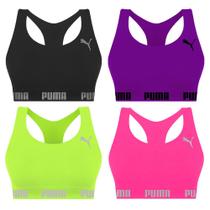 Kit 4 Tops Puma Nadador Sem Costura Feminino