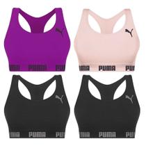 Kit 4 Tops Puma Nadador Sem Costura Feminino Kit 4 Tops Puma Nadador Sem Costura Feminino