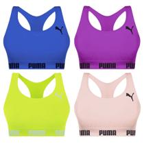 Kit 4 Tops Puma Nadador Sem Costura Feminino