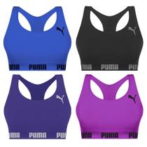 Kit 4 Tops Puma Nadador Sem Costura Feminino