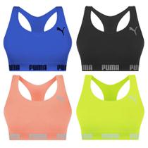 Kit 4 Tops Puma Nadador Sem Costura Feminino
