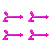 Kit 4 Torneira De Pia 3/4 17cm Prime Rosa - Lavatorio Banheiro