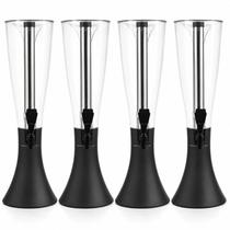 Kit 4 Torre Cerveja Chopp Bebida 4L Torneira Preta Inox Gelo Kit 4 Torre Cerveja Chopp Bebida 4L Torneira Preta Inox Gelo